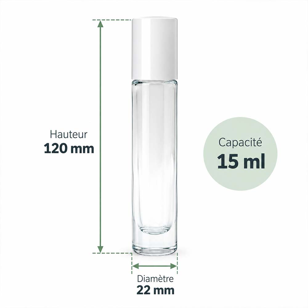 Roll-on en verre et bille inox