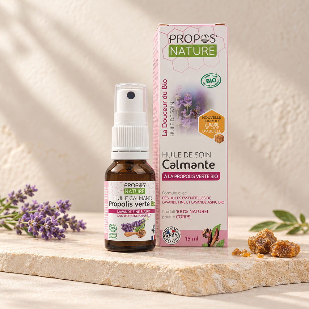 Huile calmante Bio Lavande & Propolis