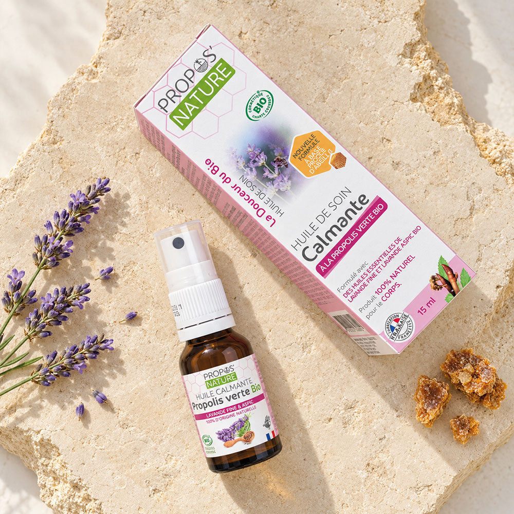 Huile calmante Bio Lavande & Propolis