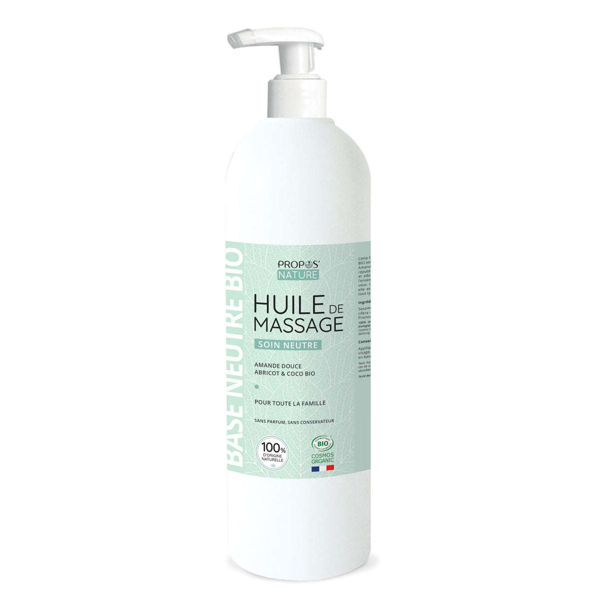 Huile de massage neutre Bio